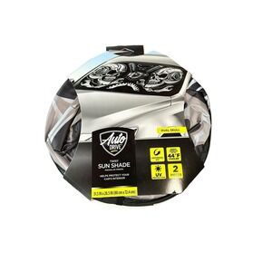 auto drive twist SUN SHADE windshield universal fit 31.5x28.5 inches SKULLS